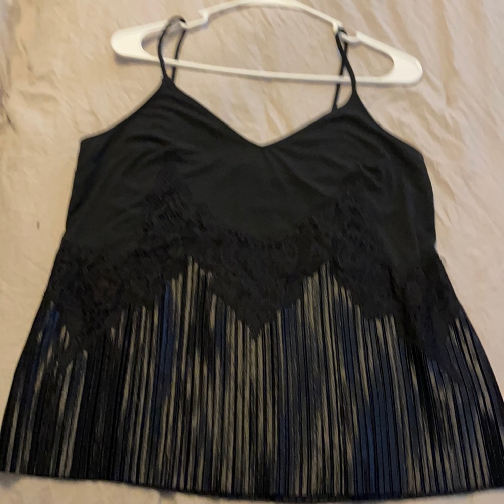 Black cami with satin bottom